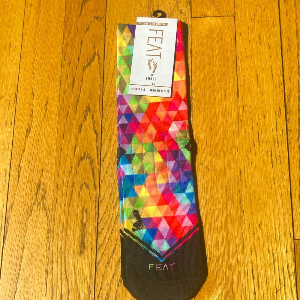 Colorful Feat Multicolored Geometric Men's Socks